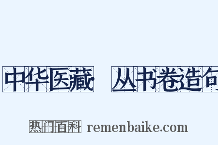 中华医藏·丛书卷造句是什么意思的图片